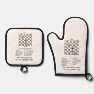 Why Wonderland Is Like A Chess Game (Preface) Oven Mitt & Pot Holder Set