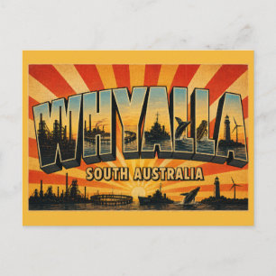 Whyalla South Australia Steel City Vintage Art Postcard