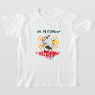 Wi-Fi down? Brains or signal? Wi-Fi down T-Shirt