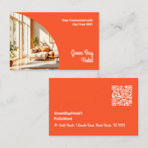 Wi-Fi Internet Guest Password Business Card