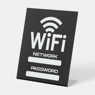Wi-fi network pedestal sign