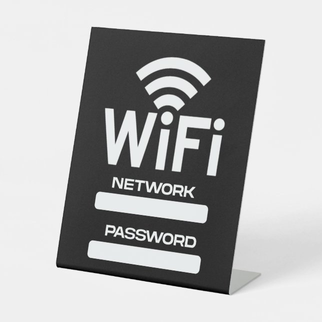 Wi-fi network pedestal sign (Front)