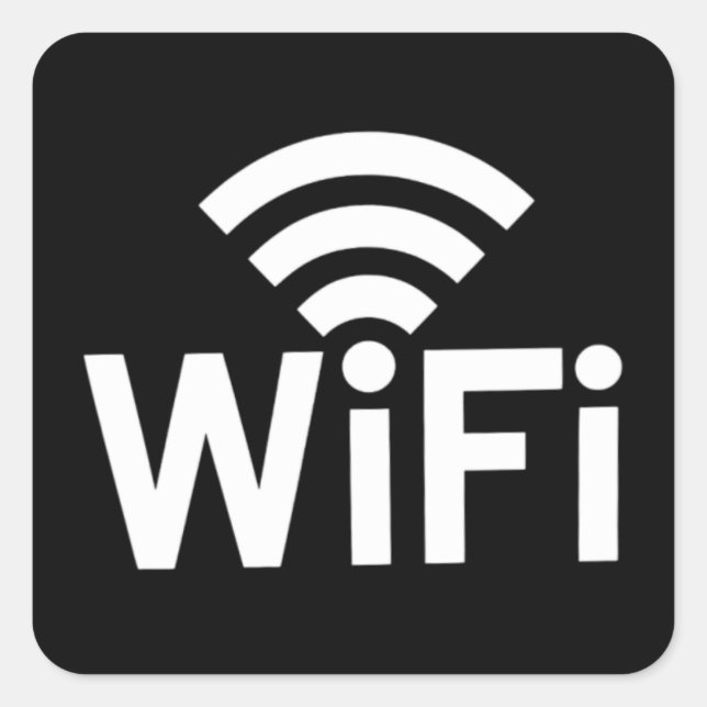 Wi-fi network square sticker (Front)