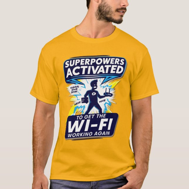 Wi-Fi Superpowers Activated T-Shirt (Front)