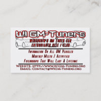 WI GM-Tuners Business Cards