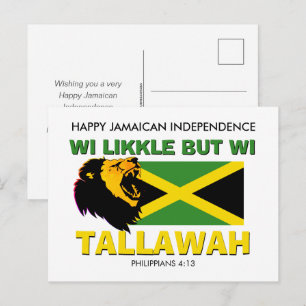 WI LIKKLE BUT WI TALLAWAH Jamaica Independence Holiday Postcard
