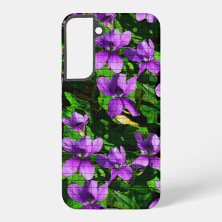 WI State Flower Wood Violet Mosaic Samsung Galaxy Case
