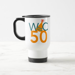 Wic50th Party Hat White Thermal Travel Mug