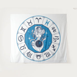 Wicca Astrology Tapestry