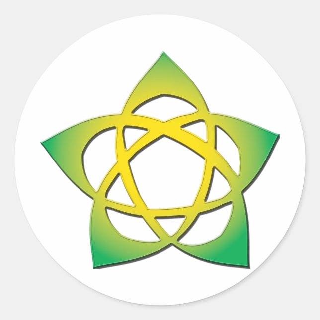 Wicca Flower Classic Round Sticker (Front)