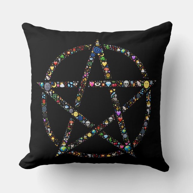 wicca pentagram pillow (Front)
