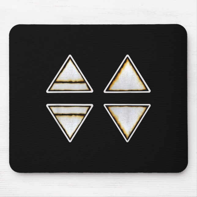 Wicca symbols 4 elements earth air fire water mouse pad (Front)