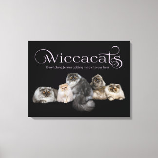 WiccaCats art canvas Print