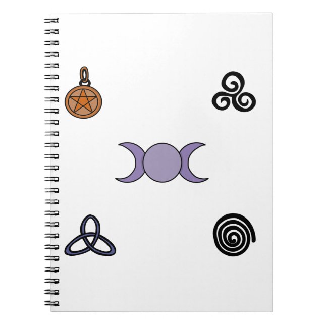 Wiccan and Pagan Symbols Notebook (Front)