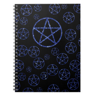 Wiccan Blue Pentacle Journal 80 Lined Pages