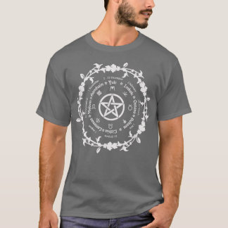 Wiccan calendar, occultist, wiccan symbol, pentagr T-Shirt