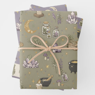 Wiccan Gift Wrap Set of 3