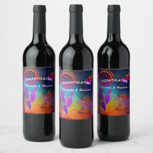 Wiccan Magic Unusual Wedding Wine Label