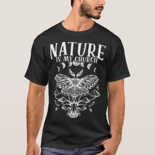 Wiccan Moth Witchy Pagan Nature Moon Witchcraft T-Shirt