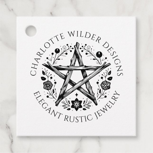 Wiccan Pagan Jewellery  Favour Tags (Front)