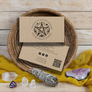 Wiccan Pagan Kraft Jewellery Designer QR Code Business Card