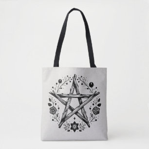 Wiccan Pagan Pentacle Tote Bag