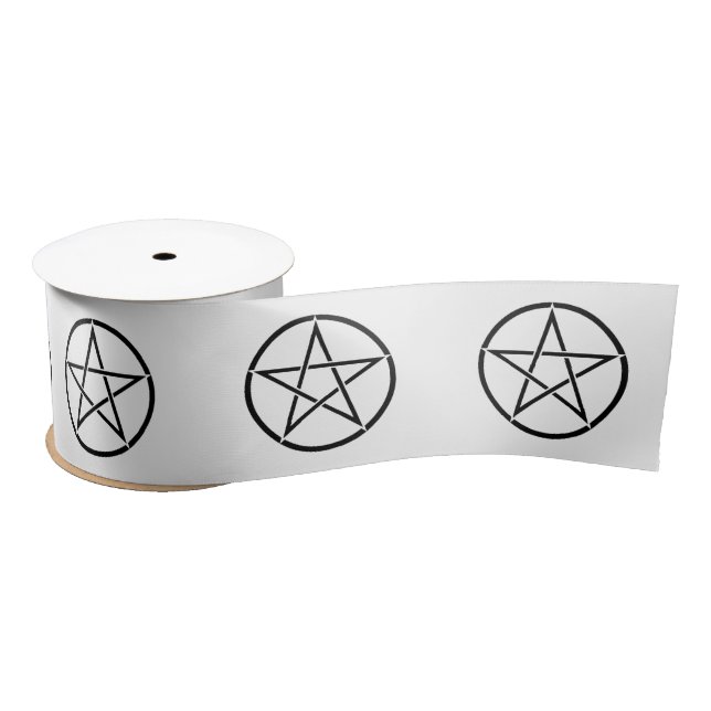 Wiccan Pentacle (Pentagram) Satin Ribbon (Spool)