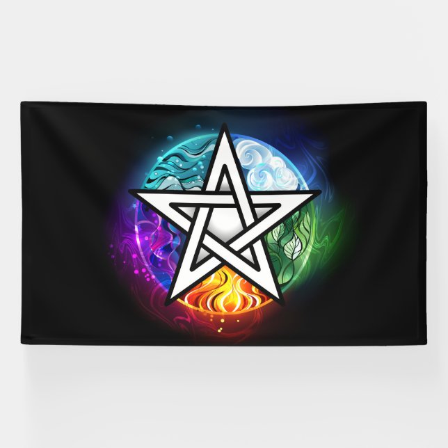 Wiccan pentagram banner (Horizontal)