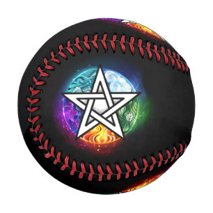 Wiccan pentagram baseball