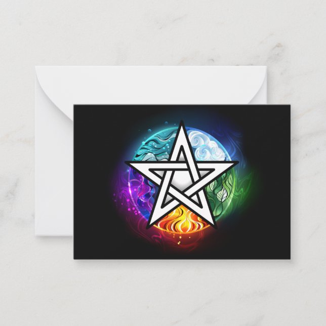 Wiccan pentagram card (Front)