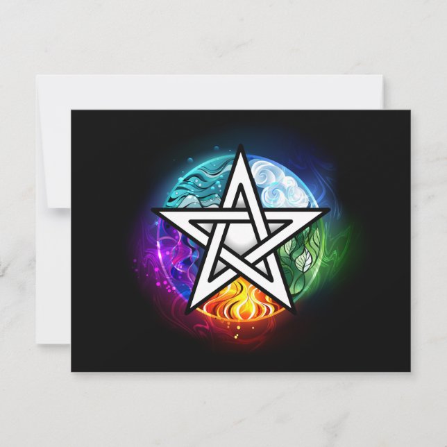 Wiccan pentagram card (Front)