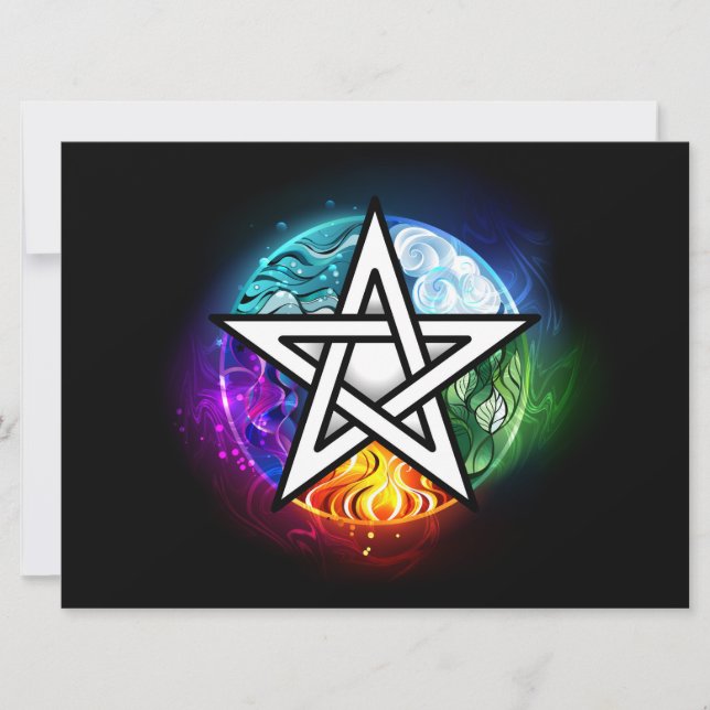 Wiccan pentagram card (Front)