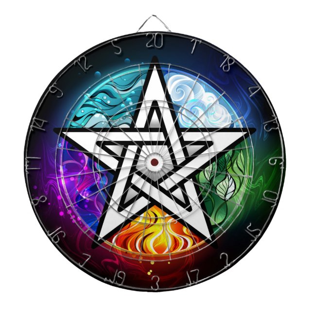 Wiccan pentagram dartboard (Front)
