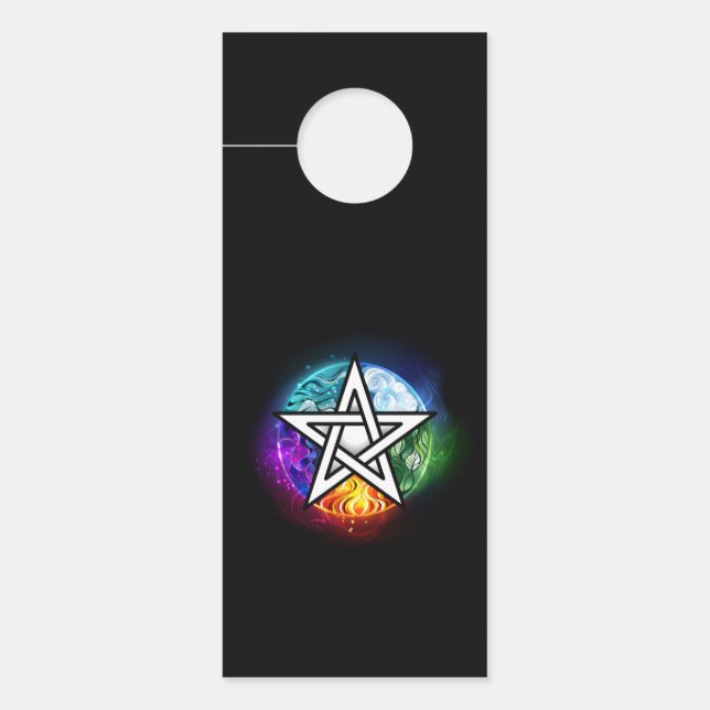 Wiccan pentagram door hanger (Front)