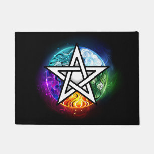 Wiccan pentagram doormat