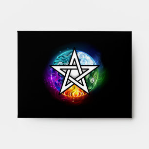 Wiccan pentagram envelope