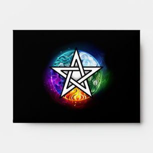 Wiccan pentagram envelope