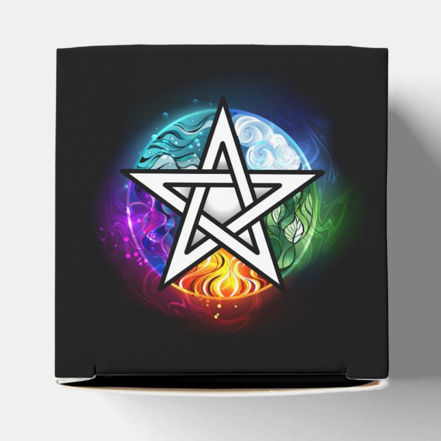 Wiccan pentagram favour box (Top)