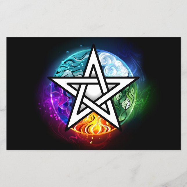 Wiccan pentagram flyer (Front)