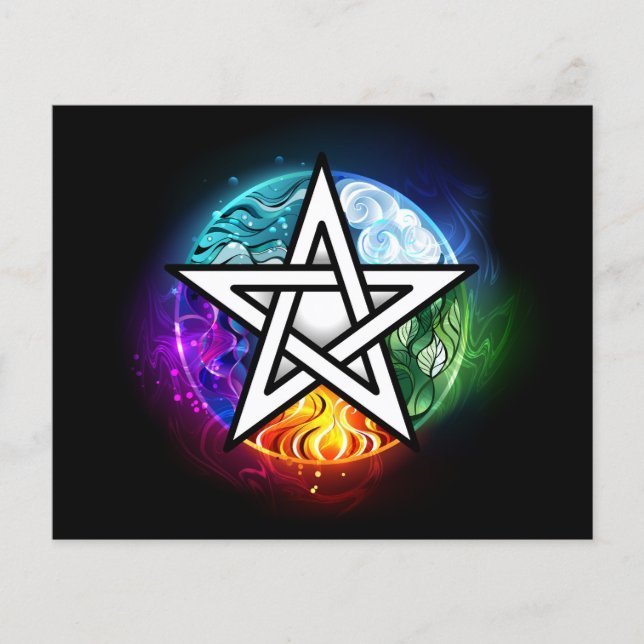 Wiccan pentagram flyer (Front)