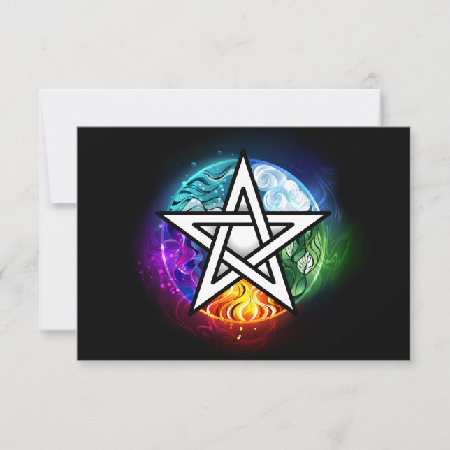 Wiccan pentagram invitation (Front)