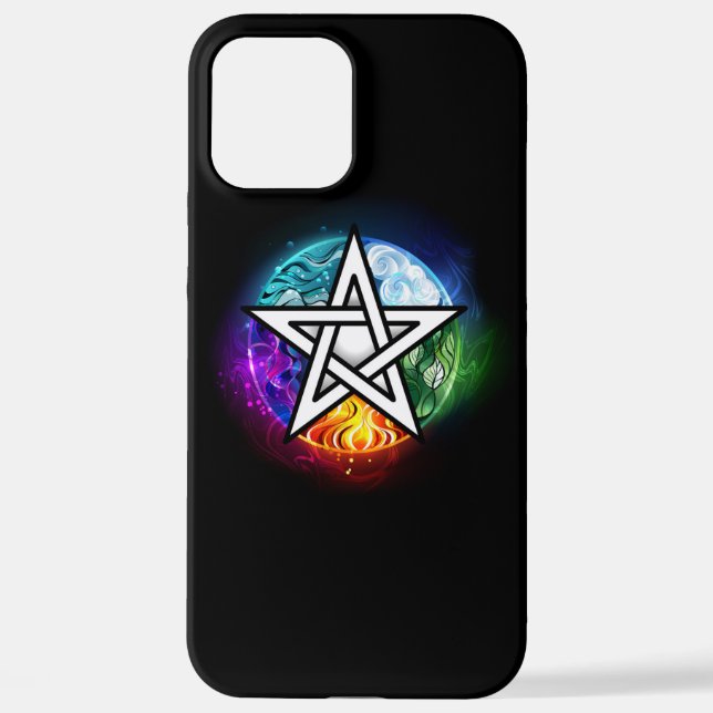 Wiccan pentagram iPhone case (Back)