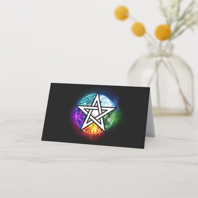 Wiccan pentagram loyalty card (Front)