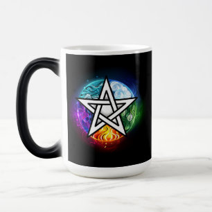 Wiccan pentagram magic mug