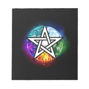 Wiccan pentagram notepad