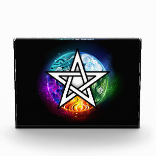 Wiccan pentagram photo block