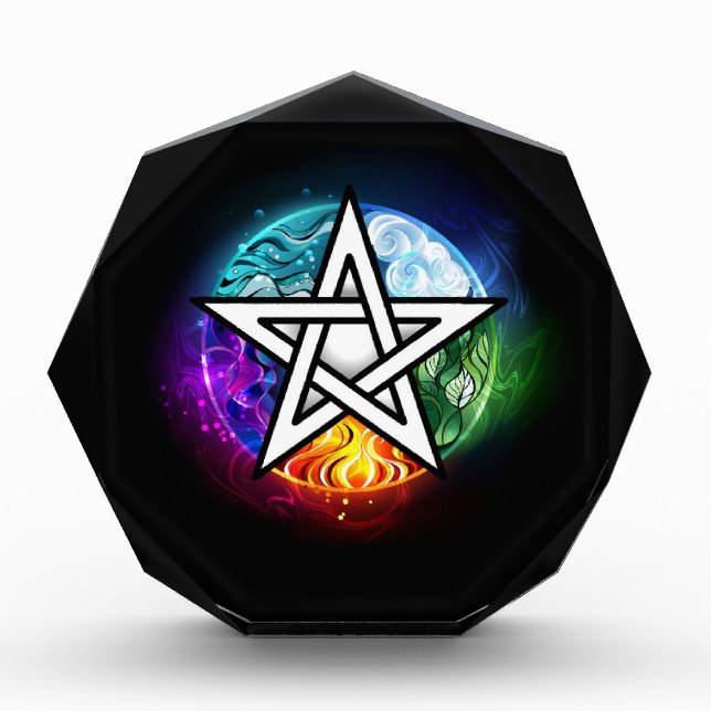 Wiccan pentagram photo block (Front)