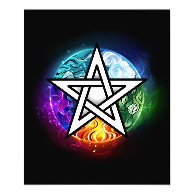 Wiccan pentagram photo print (Front)