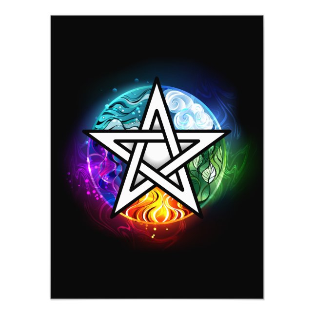Wiccan pentagram photo print (Front)