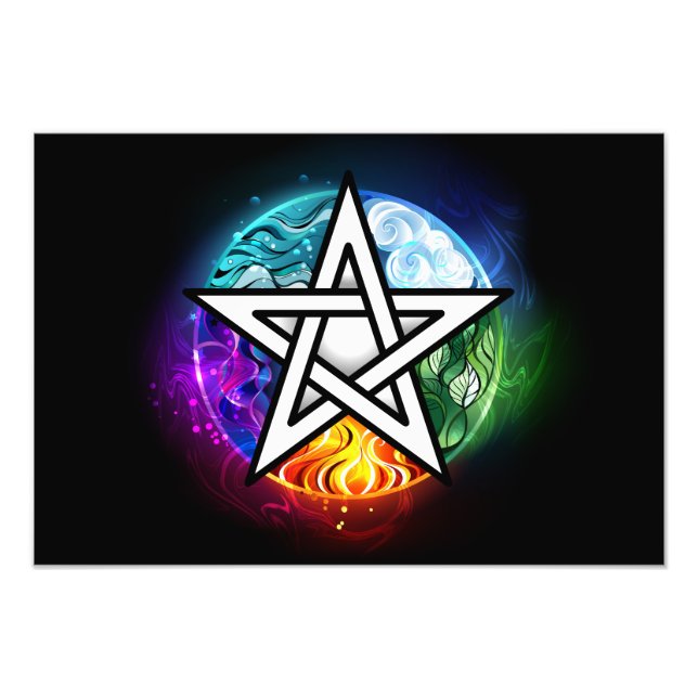 Wiccan pentagram photo print (Front)